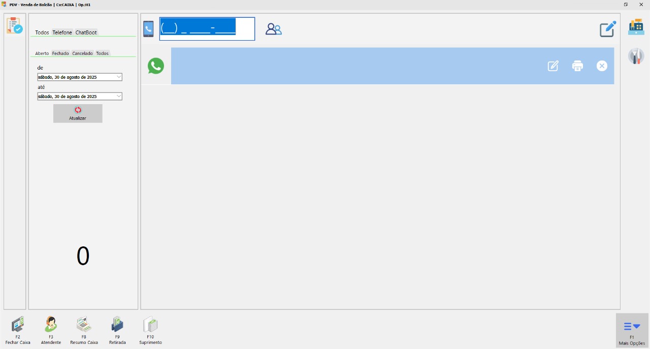 Atendimento e Delivery — Atendimento e ChatBoot no H1 Gestão